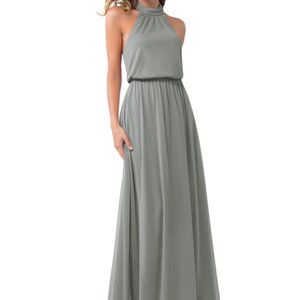 Steel Gray Bridesmaid Dress